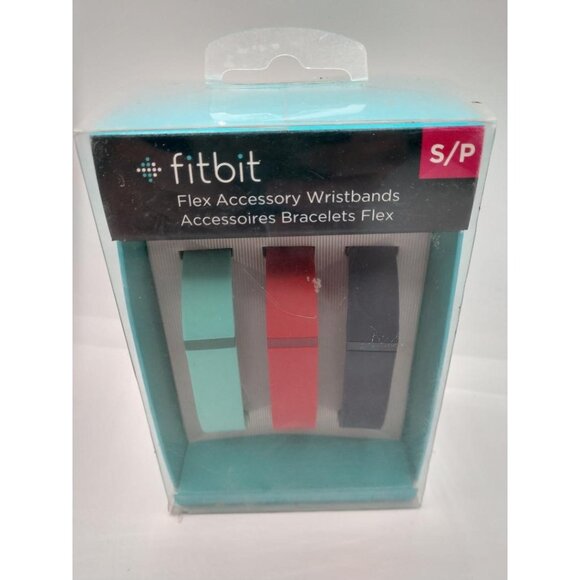 Fitbit Flex Accessory Wristbands Set S/P - Black Red & Teal Colors - Picture 1 of 4